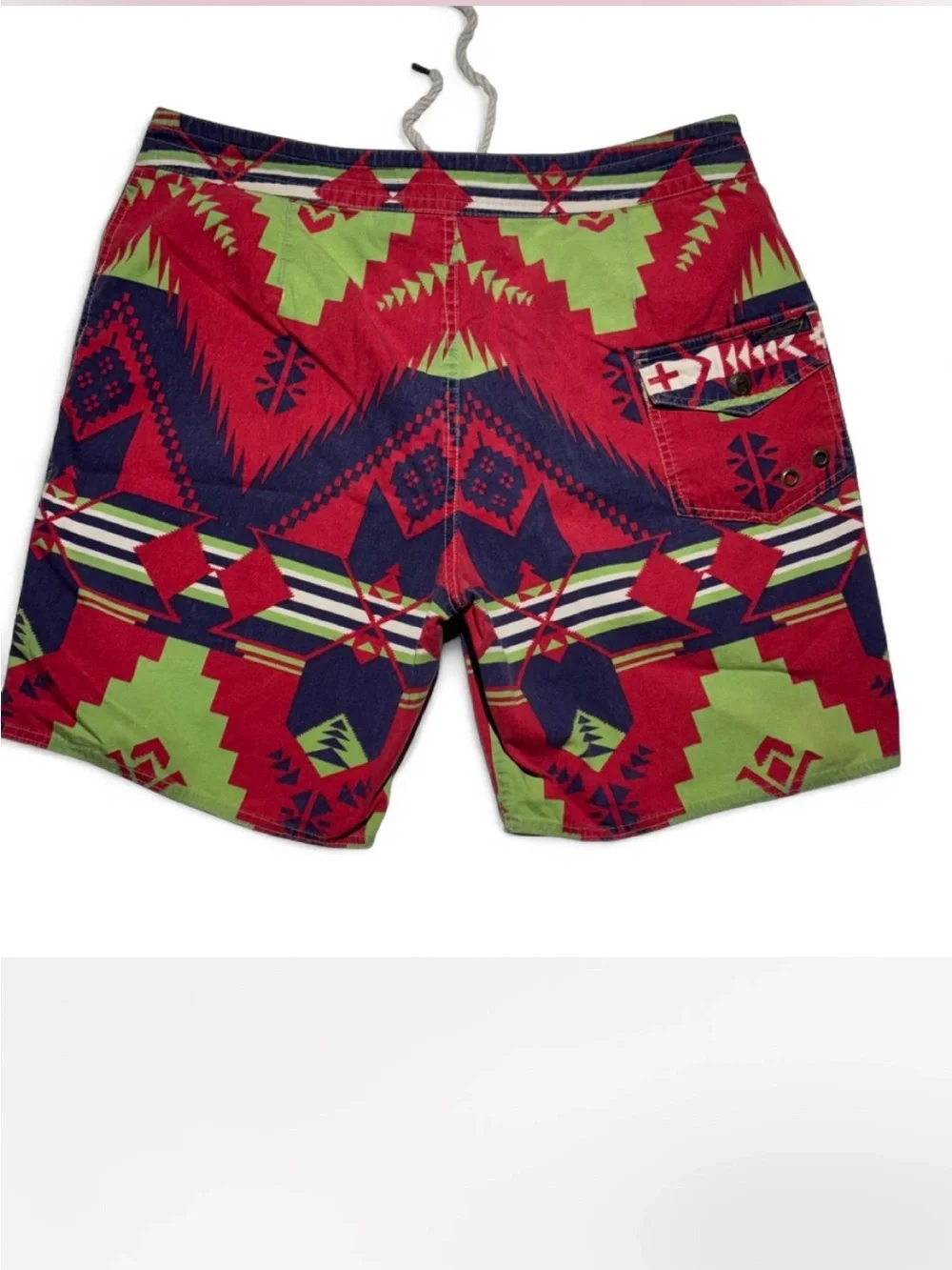 VINTAGE RALPH LAUREN POLO AZTEC SWIM TRUNKS LARGE MENS